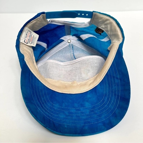 Vintage 90’s Camel Smooth Character Blue Tie Dye Nylon Baseball Cap Dad Hat - Picture 10 of 11